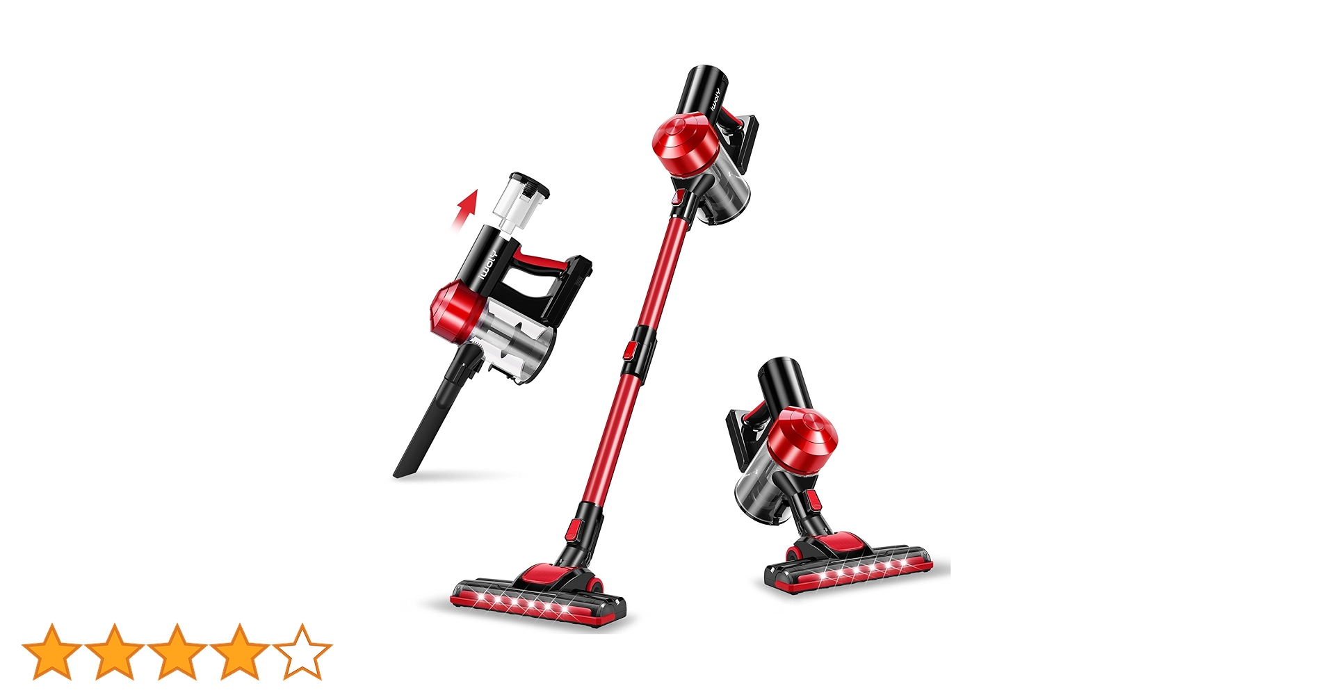 週末特価！iwolyコードレス掃除機 C150サイクロン式 強力吸引力 ライト付 Amazon.com - iwoly C150 Cordless Vacuum Cleaner Rechargeable